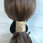 インド刺繍リボンのポニーテールフック
