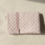 ○新作○etrehonneteふわふわかふぇまっと♡くすみぴんくギンガムチェック綿麻タグ