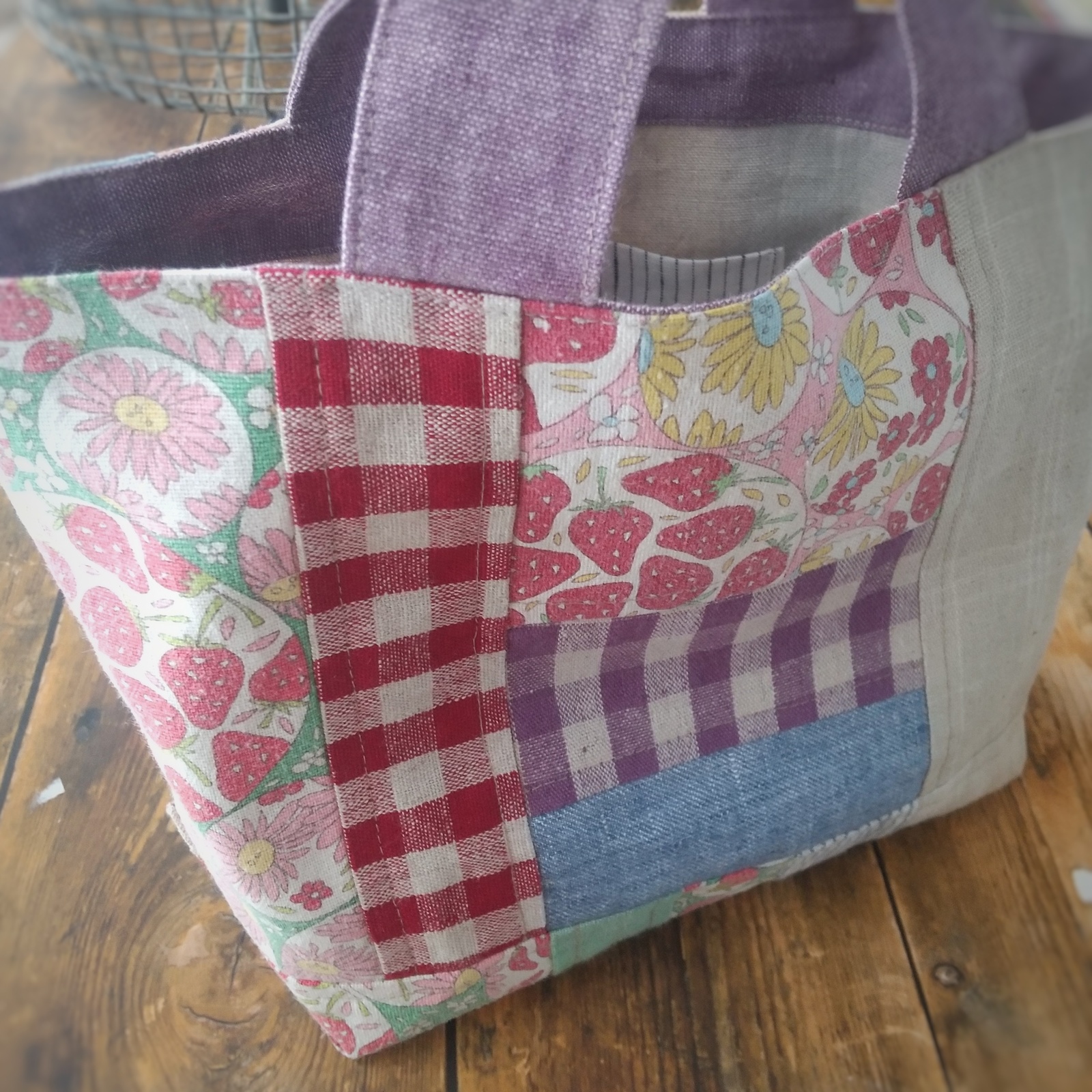 パッチワークトートバッグ&ポーチ パッチワークトートバックとポーチ和布の花 - KEI19540404'S GALLERY