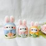 羊毛フェルト☆うさぎさん家族マトリョーシカ