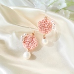 《桜色の梅結び》 水引＊ピアス/イヤリング