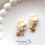 【新作】春夏＊パウダーイエローオパールゴールド イヤリング/ピアス