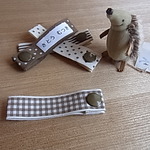 　【再再再販】ナチュラル　４種　ネームタグ　（４枚セット）　＊ご入園・ご入学＊