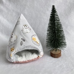ハムスターのあったかテント⛺ハムちゃん柄　ライトグレー