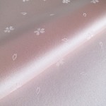 🐇桜色 京友禅 桜模様 正絹付け下げ 緞子 紋意匠 丹後ちりめん No.7-10 【100cm×37cm】反物より裁断 和布 生地 はぎれ リメイク素材 silk100%