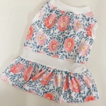 ♡春です♡ポピー柄の春ワンピース♪ピンク中型犬小型犬フレブル服パグ服マックブヒマクドナルドフレンチブルドッグ中型犬小型犬ボストンテリア