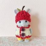 うさぎちゃん用りんごのお洋服(冬)