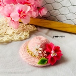 ②桜の毛糸帽子🌸ペット用(ピンク)