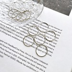 10pcs［18mm・シルバー］18mm細身リングパーツ　フープ m210