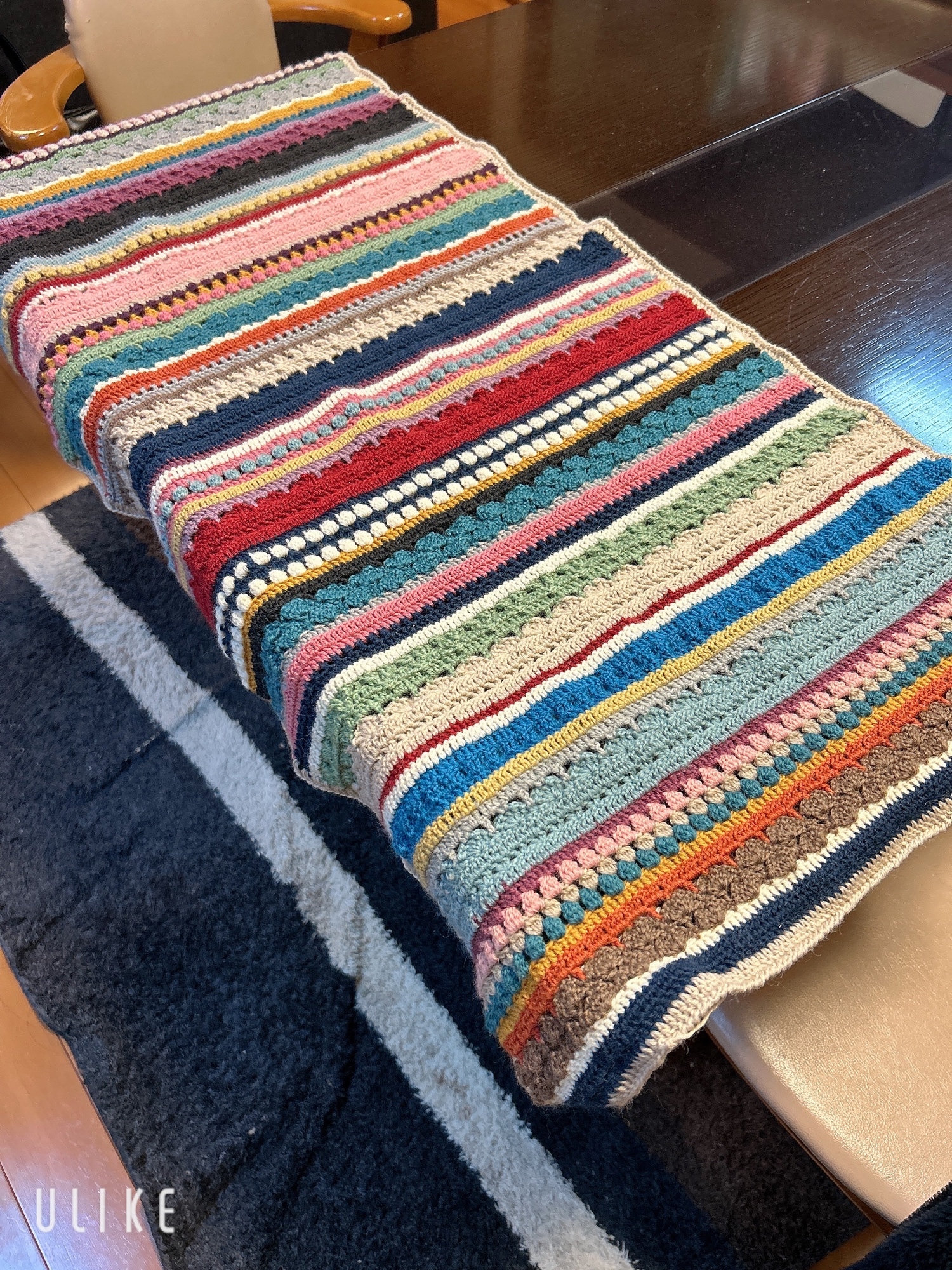 送料込み】ブランケット/スパイシー編み/マルチカバー/ソファー