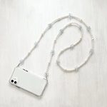 スマホショルダー　ネモフィラ　薄水色　縦横自由自在　クリアケース