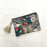 インド刺繍リボン＊パッチワークポーチ