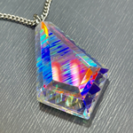 🌈蛍光ブルーピンクダイクロガラスペンダント🌈