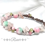 ༅೫SAKURAに告げる願い事೫༅ 天然石 パワーストーン ブレスレット　#minne_new  #桜　マクラメ
