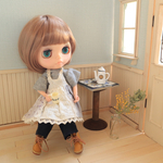 No.188 アンティークタイルのカフェテーブル　1/6サイズ　ブライス　リカちゃん