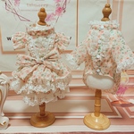 犬猫うさちゃん服　花柄Pinkワンピース