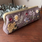 ✥お花のめがねケース18cm✥   コーヒー　　