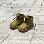 【受注製作】レザー : ミニチュアショートブーツ【抹茶】