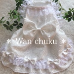 犬服 完成品 ⭐︎ ホワイト ウェディング （胴34 / 着丈27）