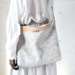 3WAYバッグ（smile flower・ライトグリーン）ミナペルホネン生地使用・ハンドメイド