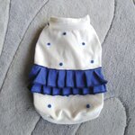 犬服！刺繍ドット！フリフリ