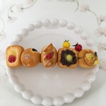 6種のパンと2色のプチトマトのバレッタ♡8cmG