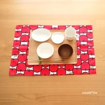 ランチョンマット　小学校用 40×60　　　* りんご🍎　col. multicolor