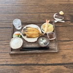 ミニチュア　あじの開き定食