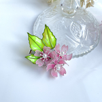 桜のヘアクリップ ＊ディップフラワー ＊アメリカンフラワー ＊卒業式 ＊入学式 ＊コサージュ