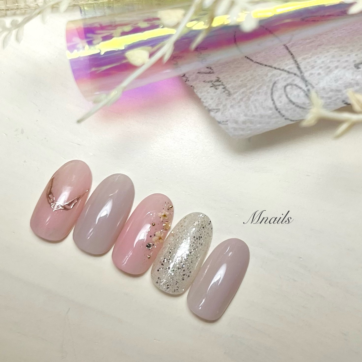 ネイルチップオーダーフレンチガーリー中華韓国ちゅるんワンホンハートバレエコア ネイルチップ つけ爪 ハート フレンチガーリー ワンホンネイル