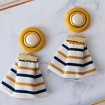 レトロかわいい🟡🟦カラフルタッセルピアス✳イヤリング