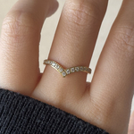 アレルギー対応 つけっぱなしOK stainless V cut zirconia  ring