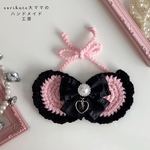 🎀イニシャルリボンフリルスタイ🎀  ピンク✨　猫　ペット　スタイ　