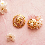 [桜] ボタンアクセサリー(ピアス・イヤリング)