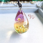 花雫【菜花畑の夕暮れ】　ネックレス/ペンダント　レジンアクセサリー