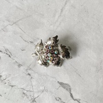 Vintage retro lilac bijou leaf brooch レトロ ヴィンテージ ライラック ビジュー リーフ ブローチ