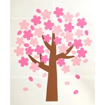桜の木　壁面飾り