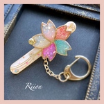 ・✿5カラーサクラハンドメイドバッグキークリップ・✿
