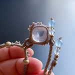 hanging bracelet / rosequartz  #マクラメブレスレット#