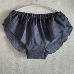 ふんどしパンツ 単品　立体裁縫　リラックスショーツ　ふんどしショーツ　チャコールグレー×黒