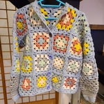 水色グラニースクエアジャケット