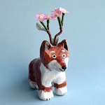桜の芝犬