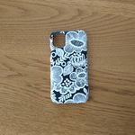 *受注製作*ミナペルホネン*smile flower*ネイビー*mina perhonen*iPhoneケース*iPhoneカバー*スマホケース*スマホカバー