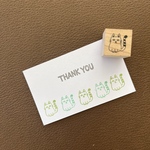 座りネコのラバースタンプ