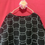 ねこ刺繍 ゆったりワンピース　黒