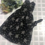 on36リカちゃん・服＊モノトーンのカシュクールワンピ　リボンつき