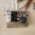 布合わせ大きめポーチ　