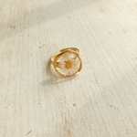 beige flower ring clear/ドライフラワー  レジン