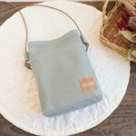 帆布　サコッシュ　グリーングレー✕ダルメシアン柄