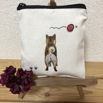 犬イラストポーチSサイズ(柴犬)